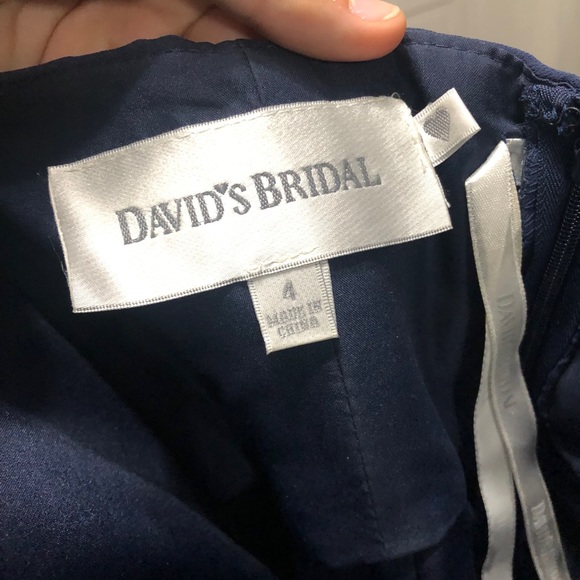 Blue Strapless Bridesmaid Dress - Picture 9 of 9